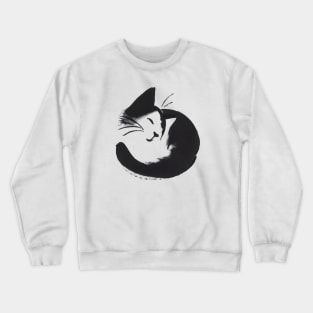 Cat sumi e art, japanese aesthetic Crewneck Sweatshirt